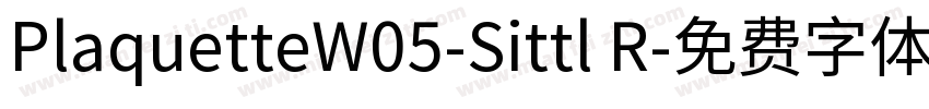 PlaquetteW05-Sittl R字体转换
